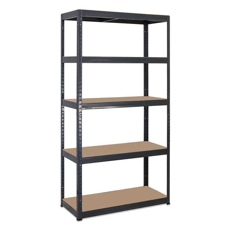 1x VRS Shelving Unit - 1800mm High - Grey with Wham DIY Recycled Plastic Storage Boxes