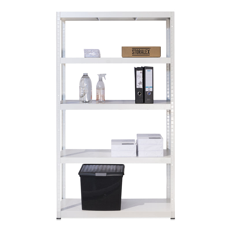 4x MT Metal Garage Shelving - 1800mm High - 90/130kg - White