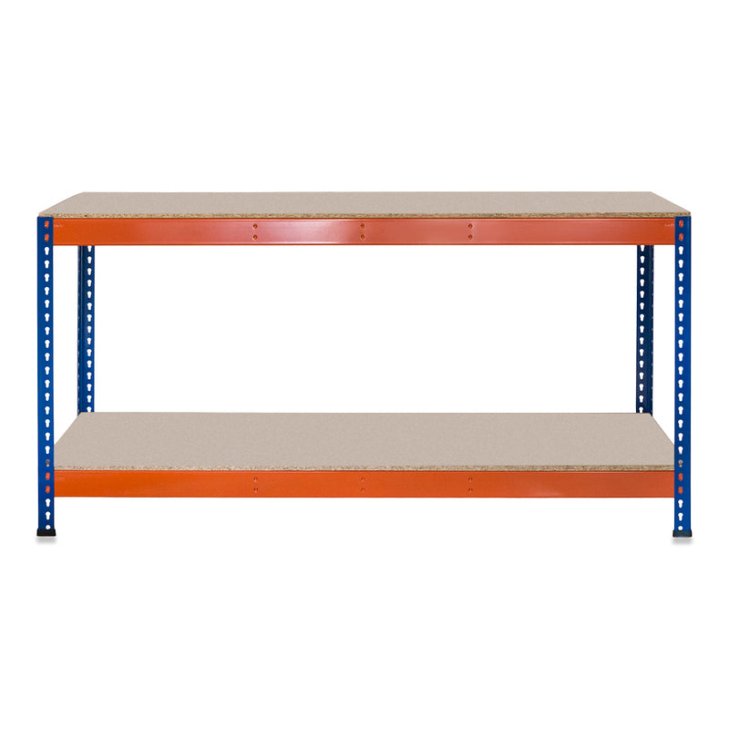 1x SX400 Workbench - 915mm High - 400kg - Chipboard - Blue/Orange