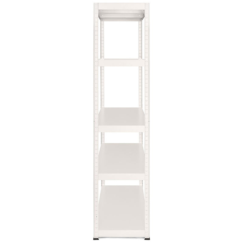 4x MT Metal Garage Shelving - 1800mm High - 90/130kg - White