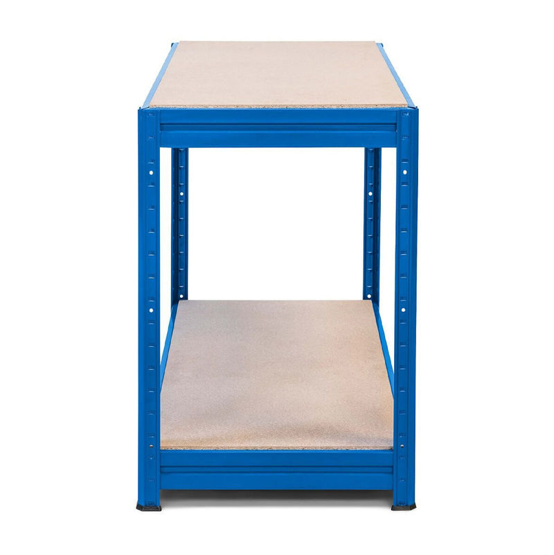 2x HRX Industrial Shelving - 1770mm High & 1x HRX Workbench - 1600mm Wide - Blue