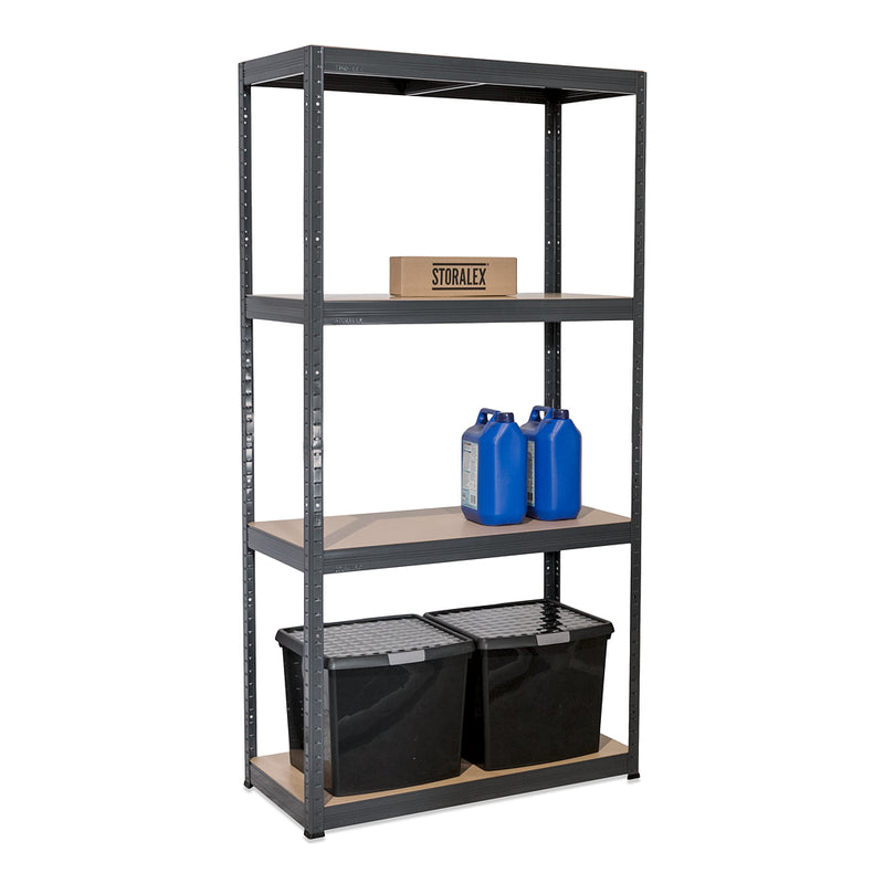2x VRS Garage Shelving - 1600mm High - 200kg - Grey