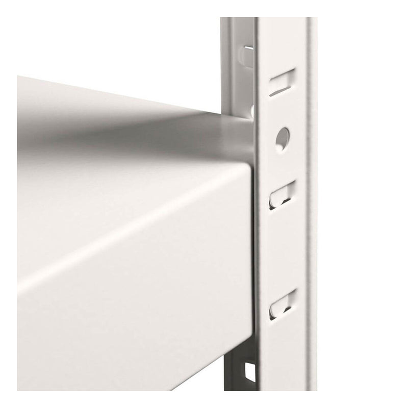 4x MT Metal Garage Shelving - 1800mm High - 90/130kg - White