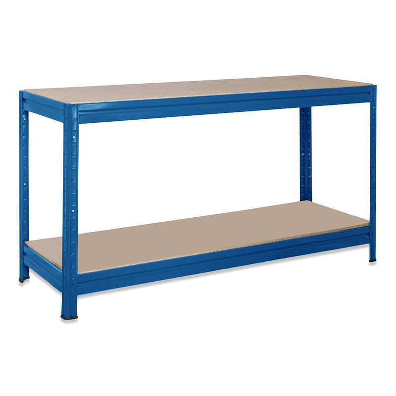4x VRS Shelving Units - 1800mm High & 1x Workbench - 1600mm Wide - Blue