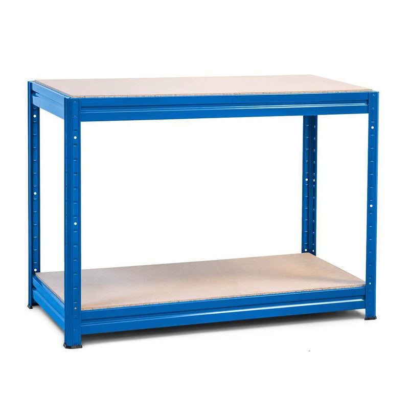 2x VRS Shelving Units - 1800mm High & 1x Workbench - 1200mm Wide - Blue
