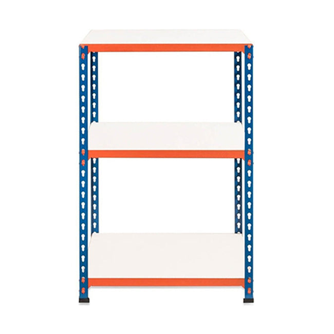 2x SX200 Workbenches - 915mm High - 200kg - Melamine - Blue/Orange