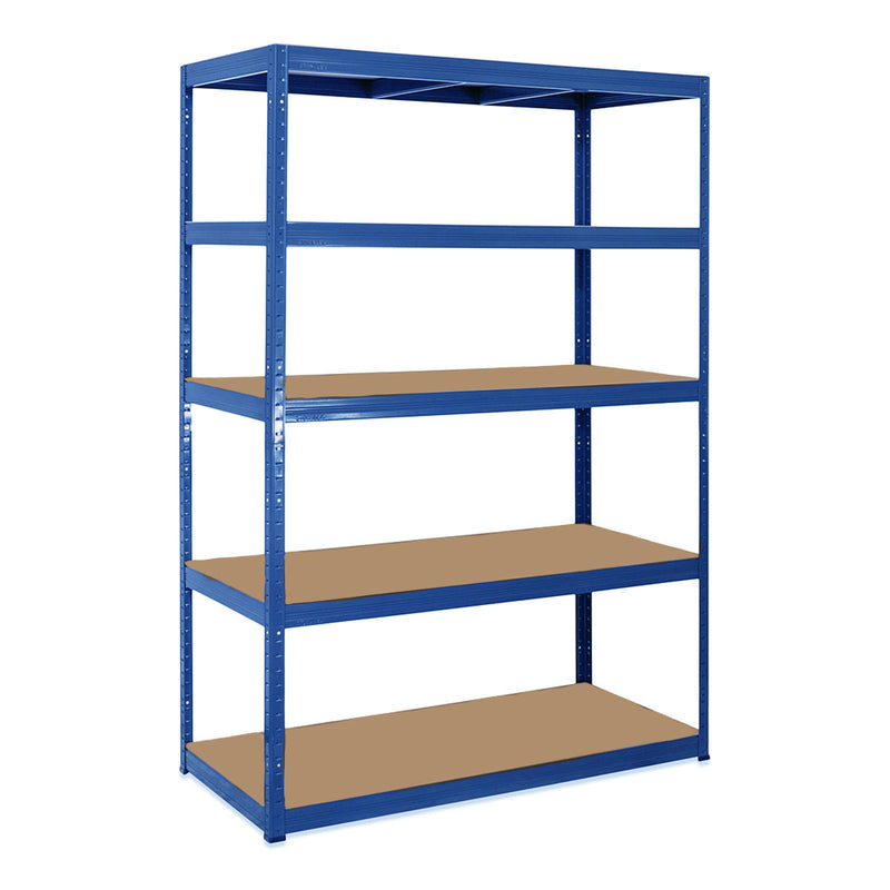 2x VRS Heavy Duty Shelving - 1800mm High - 200/280kg - Blue