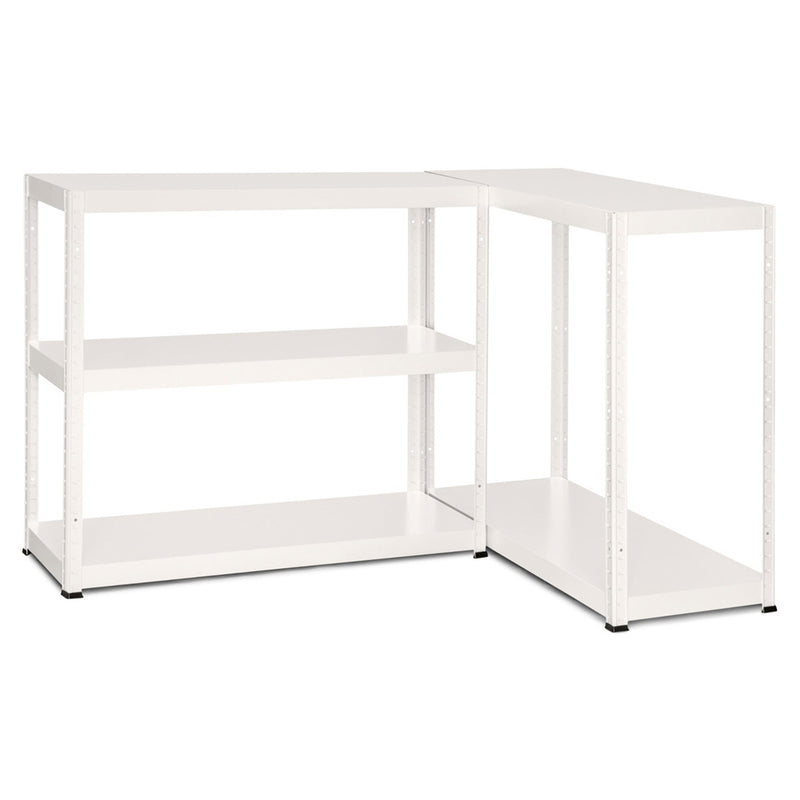 4x MT Metal Garage Shelving - 1800mm High - 90/130kg - White