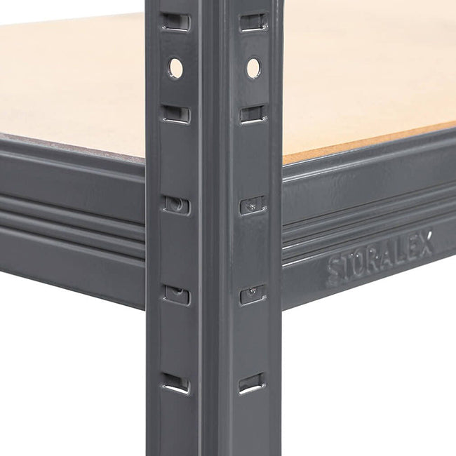 4x VRS Shelving Units - 2130mm High - Grey with 8x 33.5L Really Useful Boxes