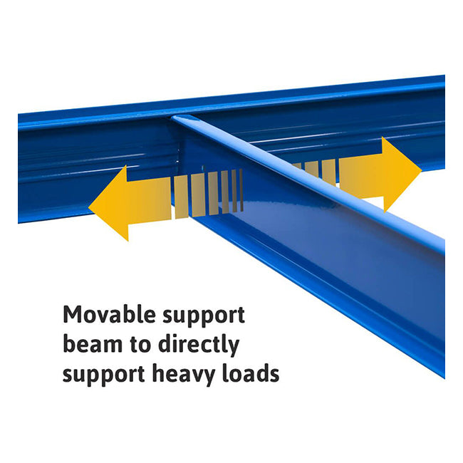 4x VRS Shelving Units - 1800mm High & 1x Workbench - 1200mm Wide - Blue