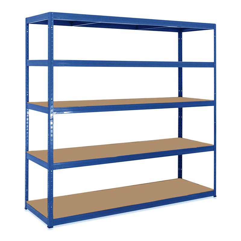 2x VRS Heavy Duty Shelving - 1800mm High - 200/280kg - Blue