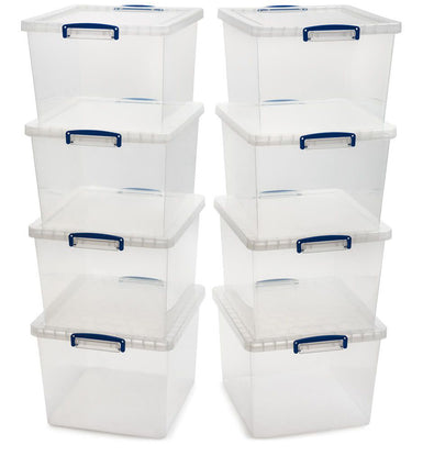 8 & 12x 33.5L Really Useful Boxes - Clear