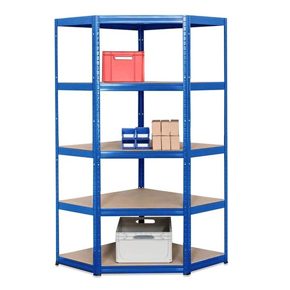 1x VRS Garage Corner Shelving - 1800mm High - 250kg - Blue