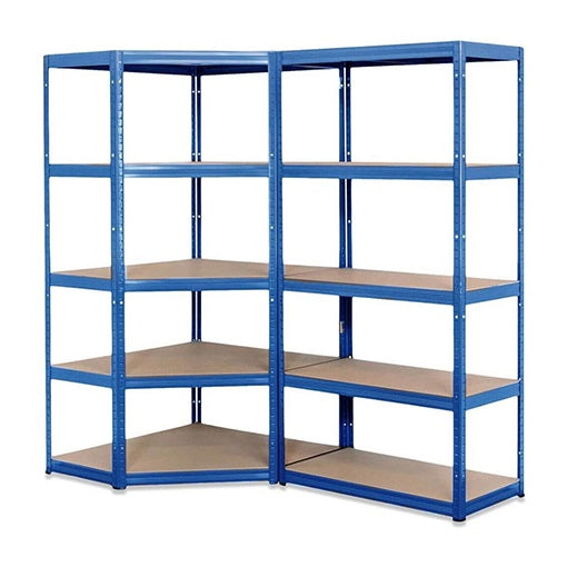 2x VRS Garage Corner Shelving - 1800mm High - 200/280kg - Blue