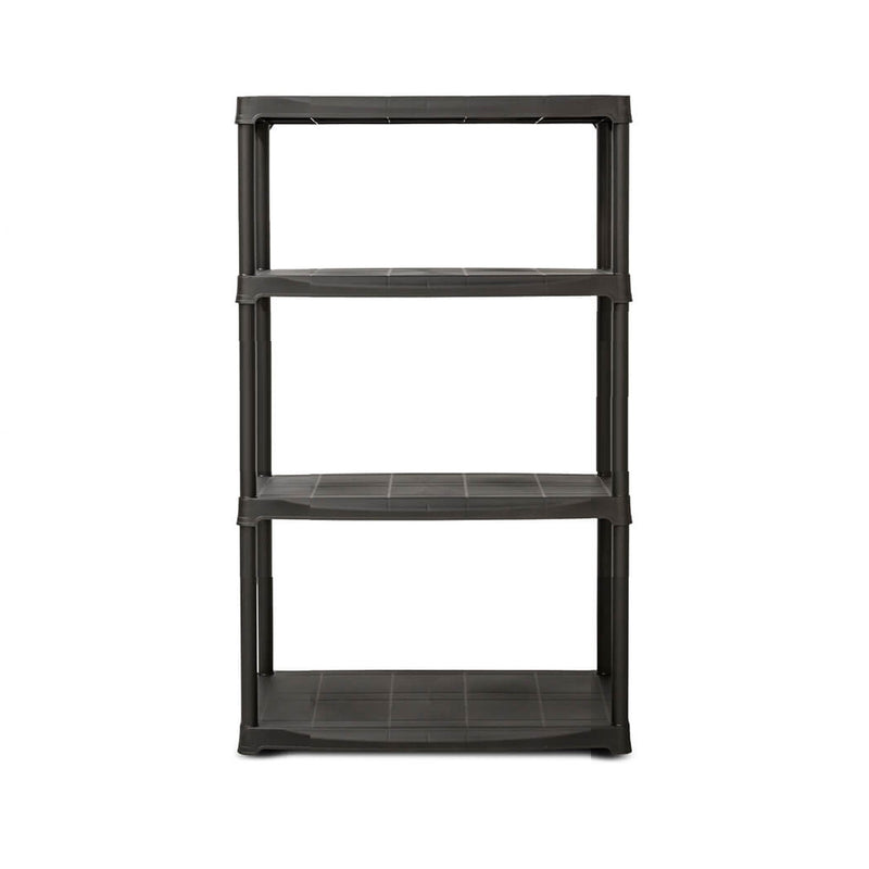 4x PTR Plastic Shed Shelving - 1330mm High - 20kg - Charcoal