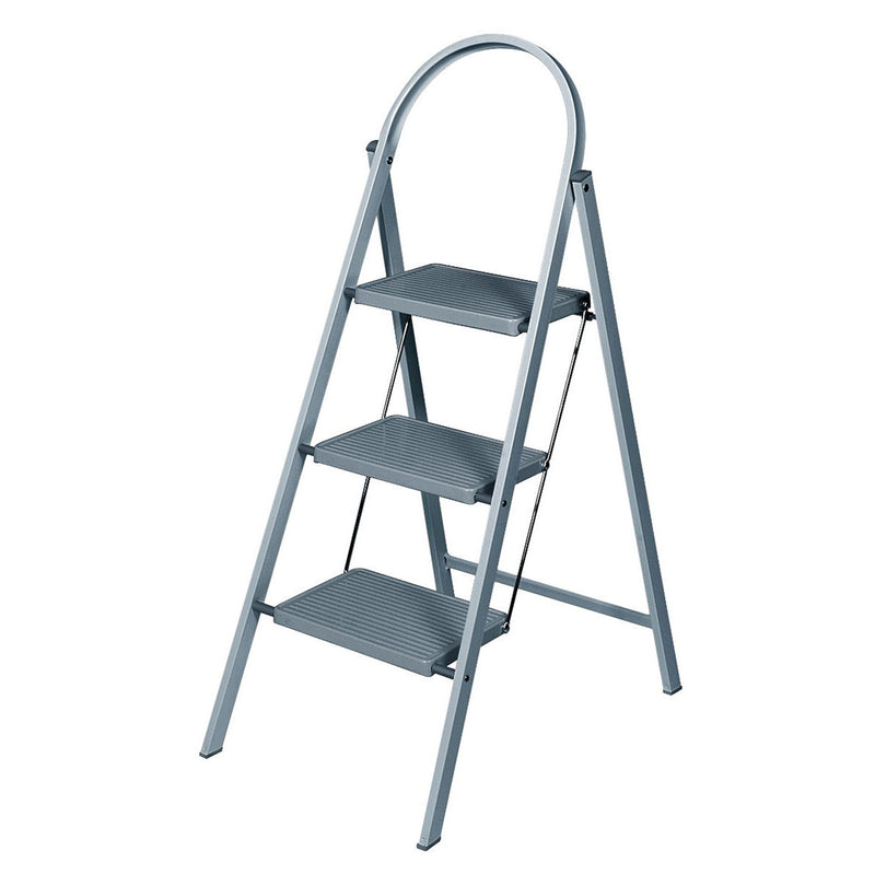 Werner Grey Step Stool - 3 Tread