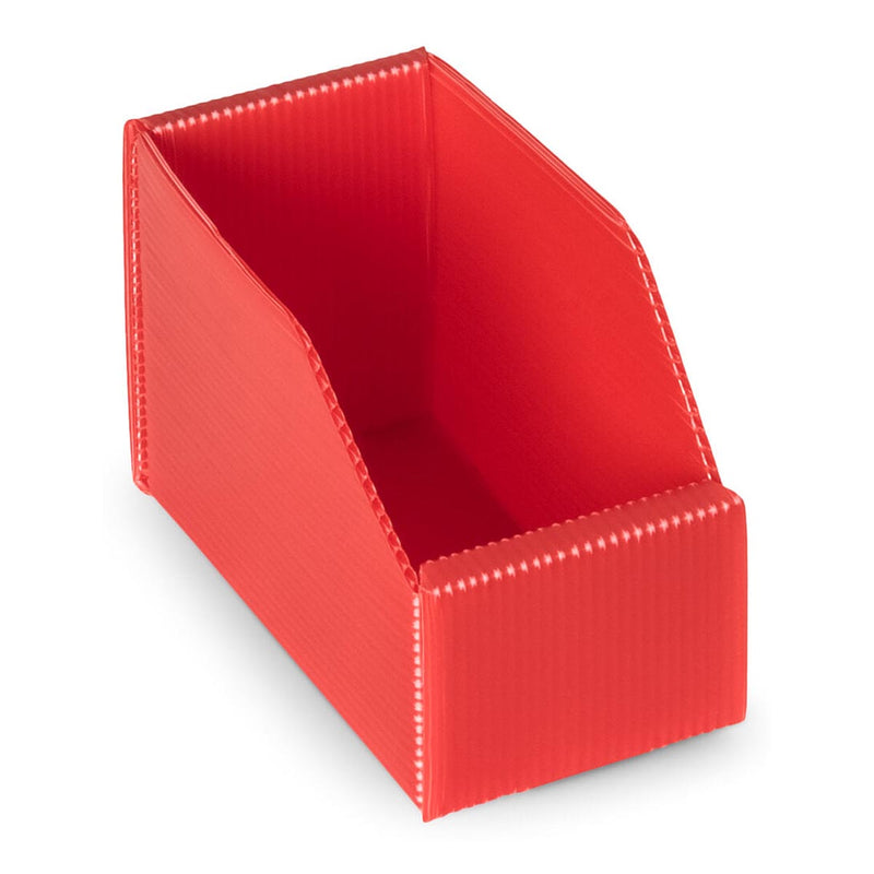 K-Bins Flat Pack Corrugated Plastic Parts Bins - Red
