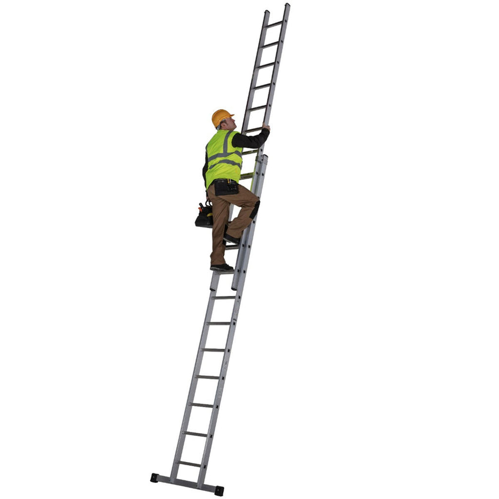 Werner Square Rung Double Extension Ladders (7 Sizes) - Tufferman
