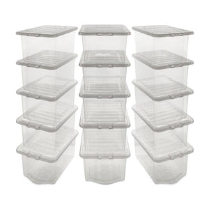 Wham Plastic Storage Boxes - Clear - All Sizes