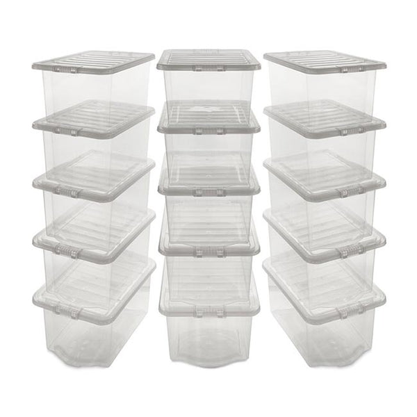 Wham Plastic Storage Boxes - Clear - All Sizes