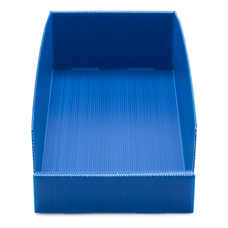K-Bins Flat Pack Corrugated Plastic Parts Bins - Blue