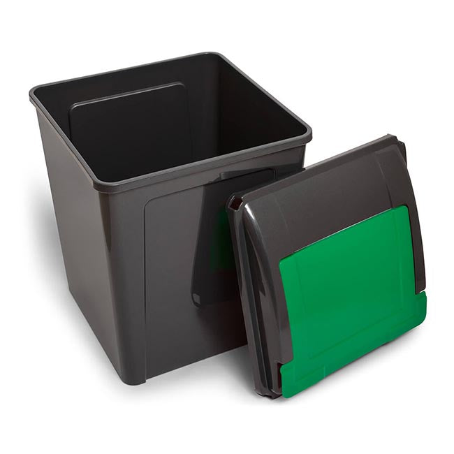 1x 50L Recycling Bin with Flip Lid - All Colours
