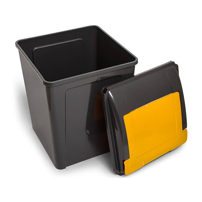 1x 50L Recycling Bin with Flip Lid - All Colours