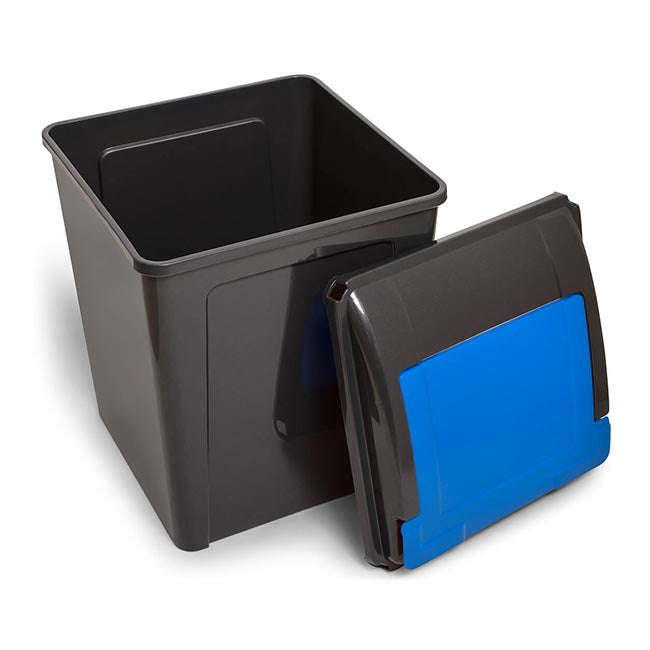 1x 50L Recycling Bin with Flip Lid - All Colours