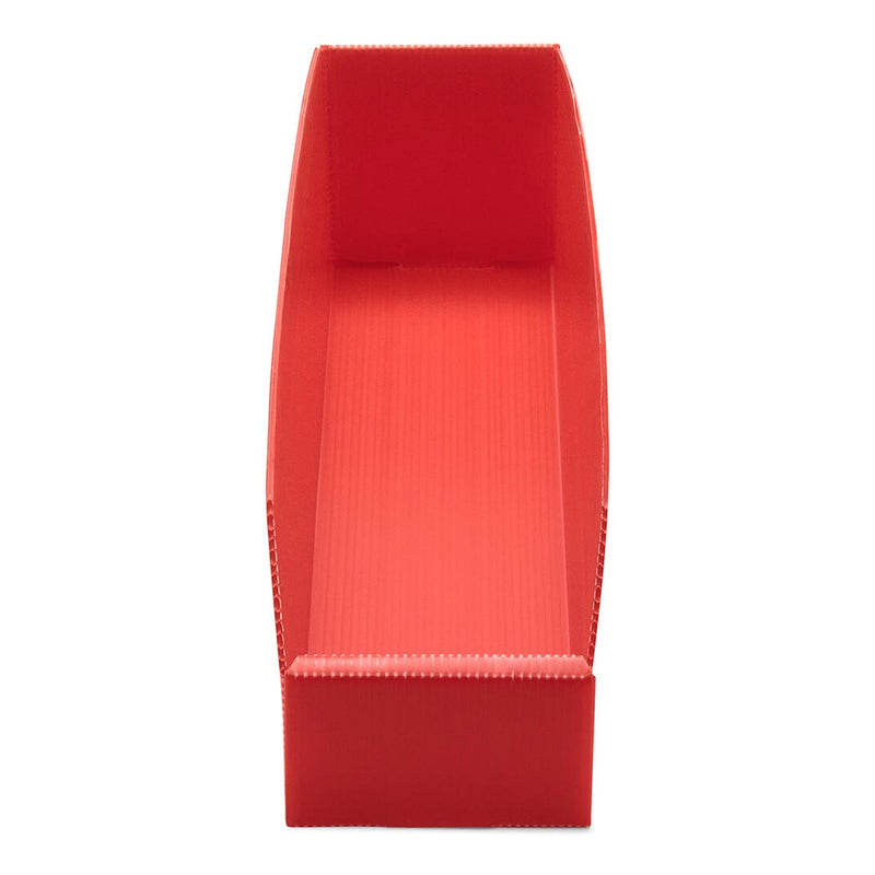 K-Bins Flat Pack Corrugated Plastic Parts Bins - Red