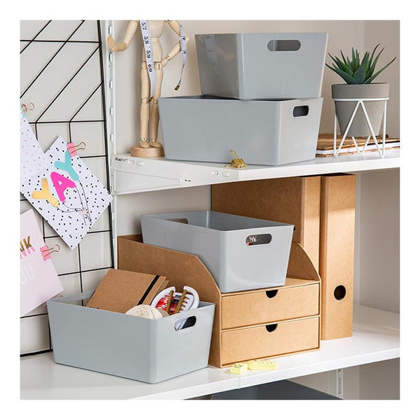 Criusia 8 Cestini Portaoggetti Pieghevoli In Tessuto Bianco/Nero - Contenitori Multiuso Per Armadio, Scaffali, Bagno, Cucina, Ufficio - 4