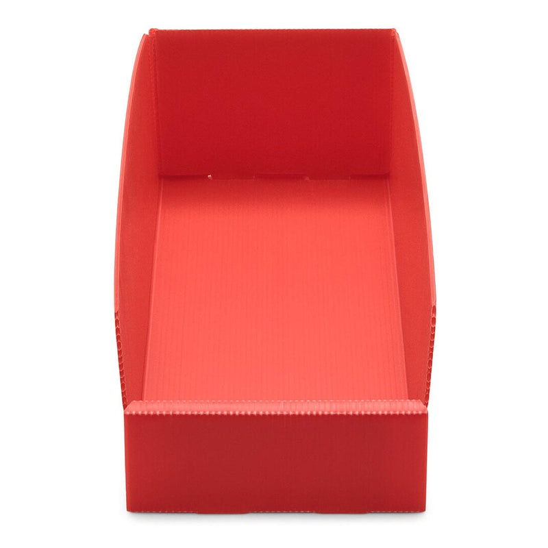 K-Bins Flat Pack Corrugated Plastic Parts Bins - Red