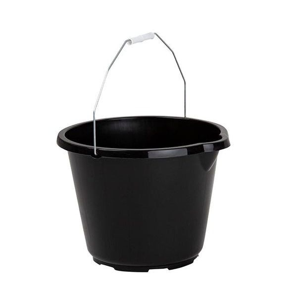 4x 12L General Purpose Buckets - Black