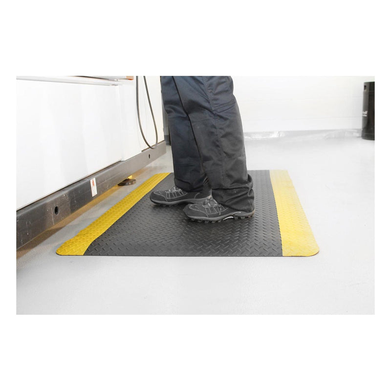 Deckplate Anti-Fatigue Mat - Black & Yellow