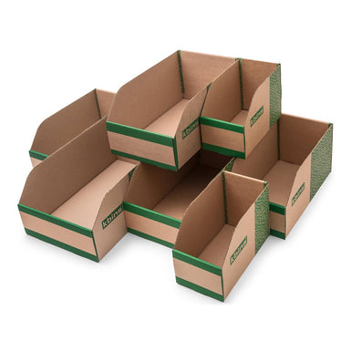 K-Bins Flat Pack Cardboard Parts Bins - 200mm High