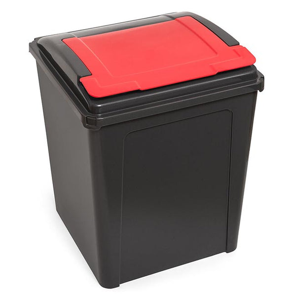 1x 50L Recycling Bin with Flip Lid - All Colours