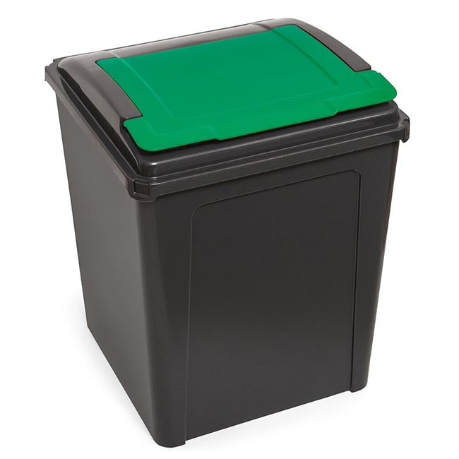 4x 50L Recycling Bin with Flip Lid - All Colours