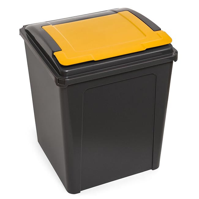 4x 50L Recycling Bin with Flip Lid - All Colours