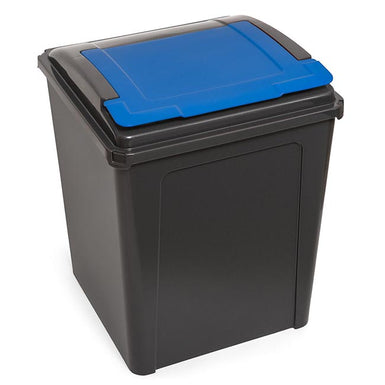1x 50L Recycling Bin with Flip Lid - All Colours - Tufferman