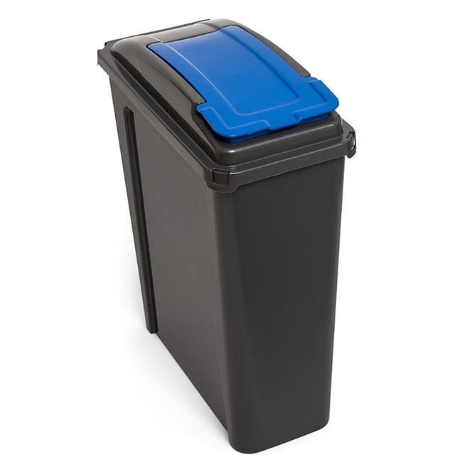 1x 25L Slimline Recycling Bin with Flip Lid - All Colours