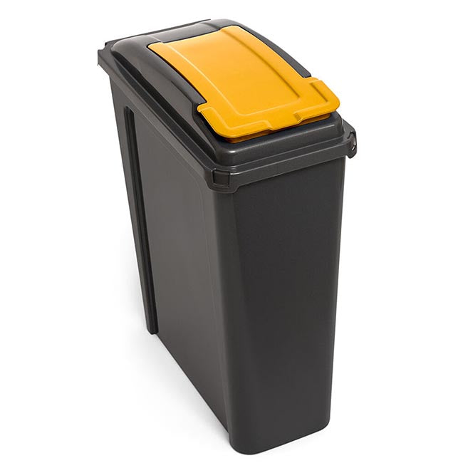 4x 25L Slimline Recycling Bin with Flip Lid - All Colours