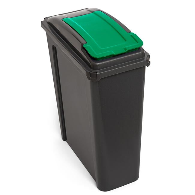 4x 25L Slimline Recycling Bin with Flip Lid - All Colours