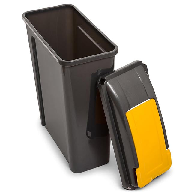 1x 25L Slimline Recycling Bin with Flip Lid - All Colours