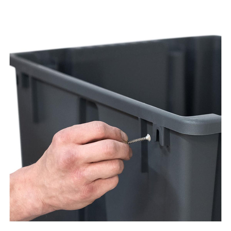 50L Large Stacking Pick Bins - Grey
