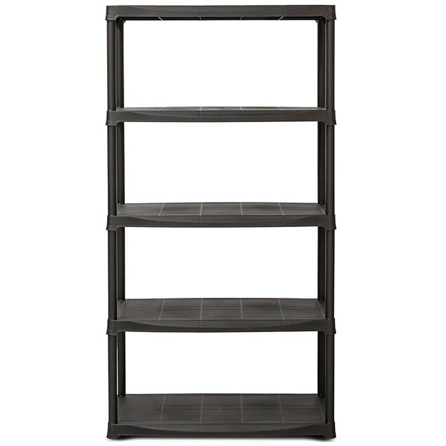 4x PTR Plastic Shelving - 1760mm High - 20kg - Charcoal