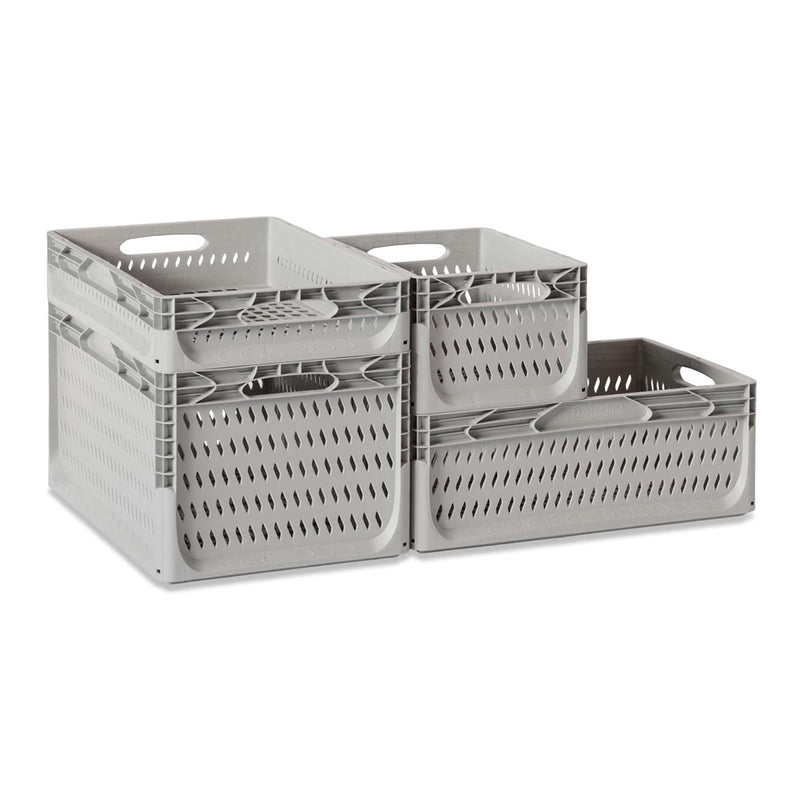 Vented Euro Containers - Light Grey - All Sizes
