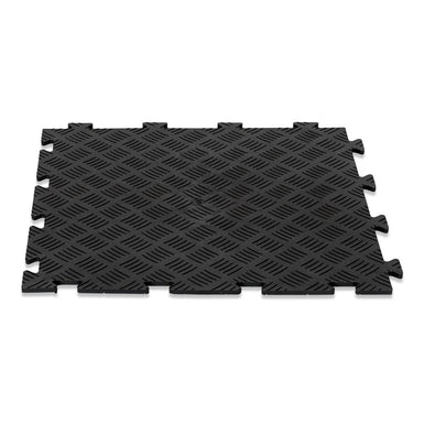 Interlocking Floor Tiles (PVC) - Tread Plate Surface
