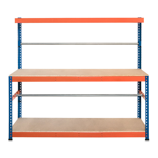 SX400 Packing Station - 1677mm High - 400kg - Chipboard - Blue & Orange