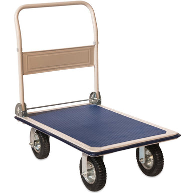Heavy Duty Pneumatic Wheel Platform Trolley - 350kg