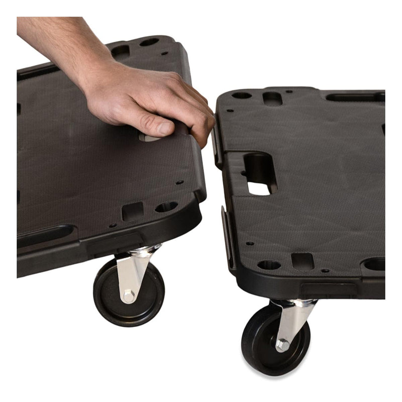 Linkable Plastic Dollies - Black - 100kg
