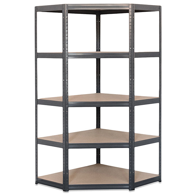 3x VRS Garage Corner Shelving - 1800mm High - 200/280kg - Grey